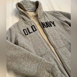 Sherpa lined hooded zip-up sweatshirt -Youth X-Large